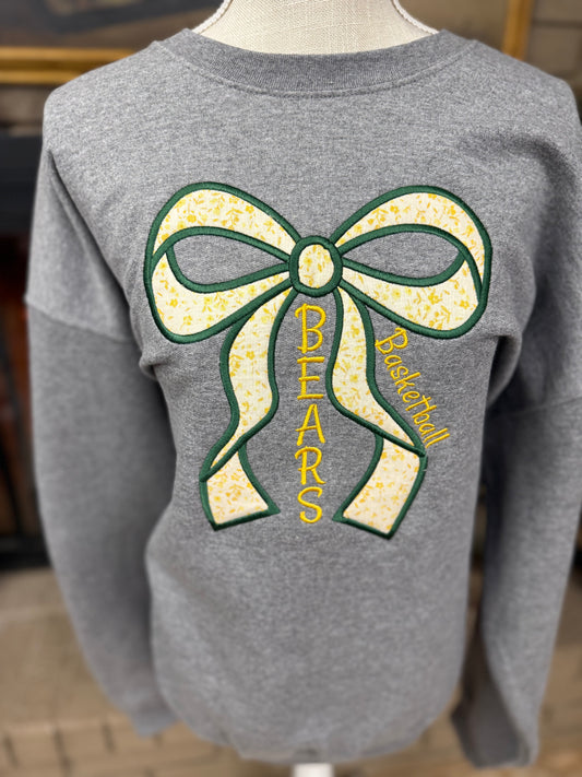 Bears Sports Bow Embroidered Sweatshirt