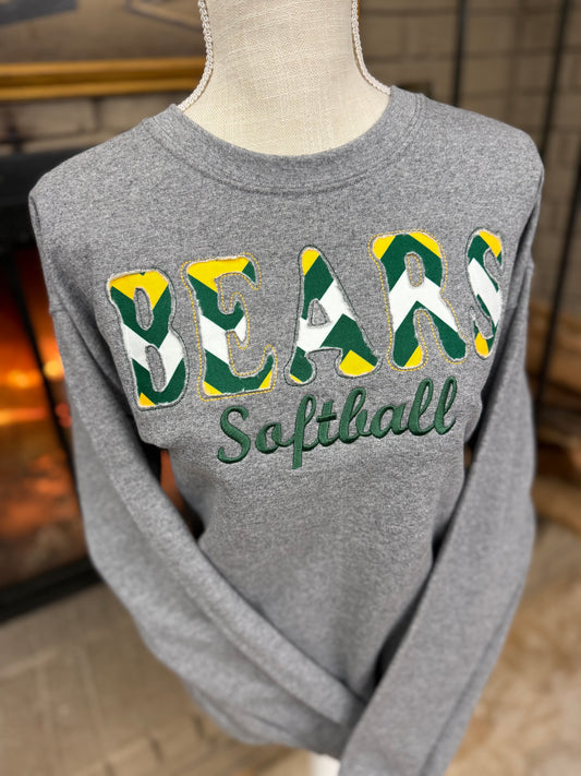 Bears Sports Fabric Embroidered Sweatshirt