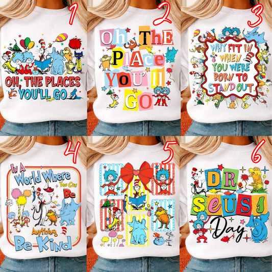 Dr. Seuss Tee's- 6 Options!