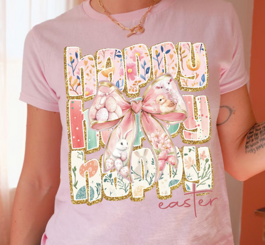 Happy Easter! Gold Foil Tee